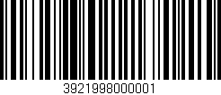 Código de barras (EAN, GTIN, SKU, ISBN): '3921998000001'
