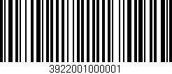 Código de barras (EAN, GTIN, SKU, ISBN): '3922001000001'