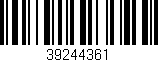 Código de barras (EAN, GTIN, SKU, ISBN): '39244361'