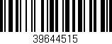 Código de barras (EAN, GTIN, SKU, ISBN): '39644515'