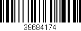 Código de barras (EAN, GTIN, SKU, ISBN): '39684174'