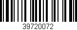 Código de barras (EAN, GTIN, SKU, ISBN): '39720072'