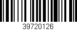 Código de barras (EAN, GTIN, SKU, ISBN): '39720126'