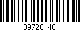 Código de barras (EAN, GTIN, SKU, ISBN): '39720140'