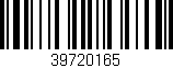 Código de barras (EAN, GTIN, SKU, ISBN): '39720165'