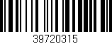 Código de barras (EAN, GTIN, SKU, ISBN): '39720315'