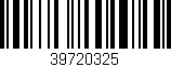 Código de barras (EAN, GTIN, SKU, ISBN): '39720325'
