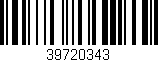 Código de barras (EAN, GTIN, SKU, ISBN): '39720343'