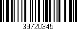 Código de barras (EAN, GTIN, SKU, ISBN): '39720345'