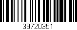 Código de barras (EAN, GTIN, SKU, ISBN): '39720351'