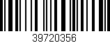 Código de barras (EAN, GTIN, SKU, ISBN): '39720356'