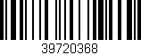 Código de barras (EAN, GTIN, SKU, ISBN): '39720368'