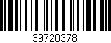 Código de barras (EAN, GTIN, SKU, ISBN): '39720378'