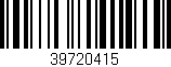 Código de barras (EAN, GTIN, SKU, ISBN): '39720415'