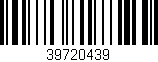 Código de barras (EAN, GTIN, SKU, ISBN): '39720439'