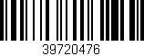 Código de barras (EAN, GTIN, SKU, ISBN): '39720476'