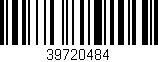 Código de barras (EAN, GTIN, SKU, ISBN): '39720484'