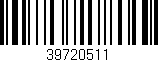 Código de barras (EAN, GTIN, SKU, ISBN): '39720511'