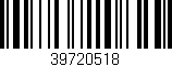 Código de barras (EAN, GTIN, SKU, ISBN): '39720518'