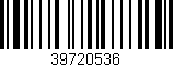 Código de barras (EAN, GTIN, SKU, ISBN): '39720536'