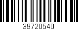 Código de barras (EAN, GTIN, SKU, ISBN): '39720540'