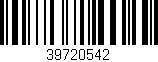 Código de barras (EAN, GTIN, SKU, ISBN): '39720542'