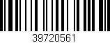 Código de barras (EAN, GTIN, SKU, ISBN): '39720561'