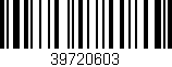 Código de barras (EAN, GTIN, SKU, ISBN): '39720603'