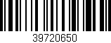 Código de barras (EAN, GTIN, SKU, ISBN): '39720650'