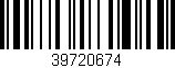 Código de barras (EAN, GTIN, SKU, ISBN): '39720674'