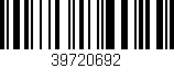 Código de barras (EAN, GTIN, SKU, ISBN): '39720692'