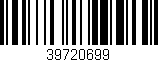 Código de barras (EAN, GTIN, SKU, ISBN): '39720699'