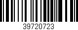 Código de barras (EAN, GTIN, SKU, ISBN): '39720723'