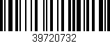 Código de barras (EAN, GTIN, SKU, ISBN): '39720732'
