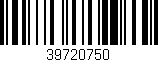 Código de barras (EAN, GTIN, SKU, ISBN): '39720750'