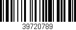 Código de barras (EAN, GTIN, SKU, ISBN): '39720789'