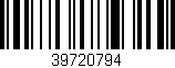 Código de barras (EAN, GTIN, SKU, ISBN): '39720794'