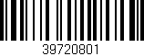 Código de barras (EAN, GTIN, SKU, ISBN): '39720801'