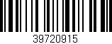 Código de barras (EAN, GTIN, SKU, ISBN): '39720915'