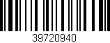 Código de barras (EAN, GTIN, SKU, ISBN): '39720940'