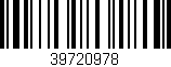 Código de barras (EAN, GTIN, SKU, ISBN): '39720978'