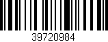 Código de barras (EAN, GTIN, SKU, ISBN): '39720984'