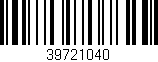 Código de barras (EAN, GTIN, SKU, ISBN): '39721040'