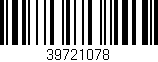 Código de barras (EAN, GTIN, SKU, ISBN): '39721078'
