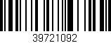 Código de barras (EAN, GTIN, SKU, ISBN): '39721092'