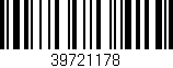 Código de barras (EAN, GTIN, SKU, ISBN): '39721178'