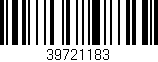 Código de barras (EAN, GTIN, SKU, ISBN): '39721183'