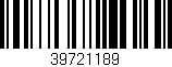 Código de barras (EAN, GTIN, SKU, ISBN): '39721189'