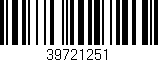 Código de barras (EAN, GTIN, SKU, ISBN): '39721251'