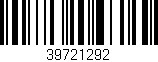 Código de barras (EAN, GTIN, SKU, ISBN): '39721292'